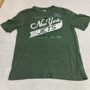 NFL men Large Green New York Jets logo cotton t-shirt. SKU365 #NFL